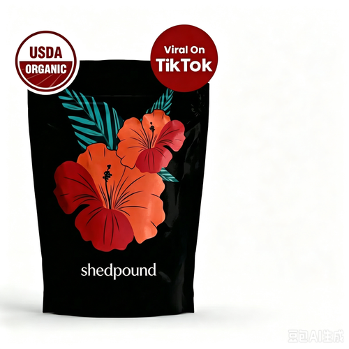 SHEDPOUND Organic Hibiscus Tea Bags, Caffeine-Free USDA Organic Herbal Tea