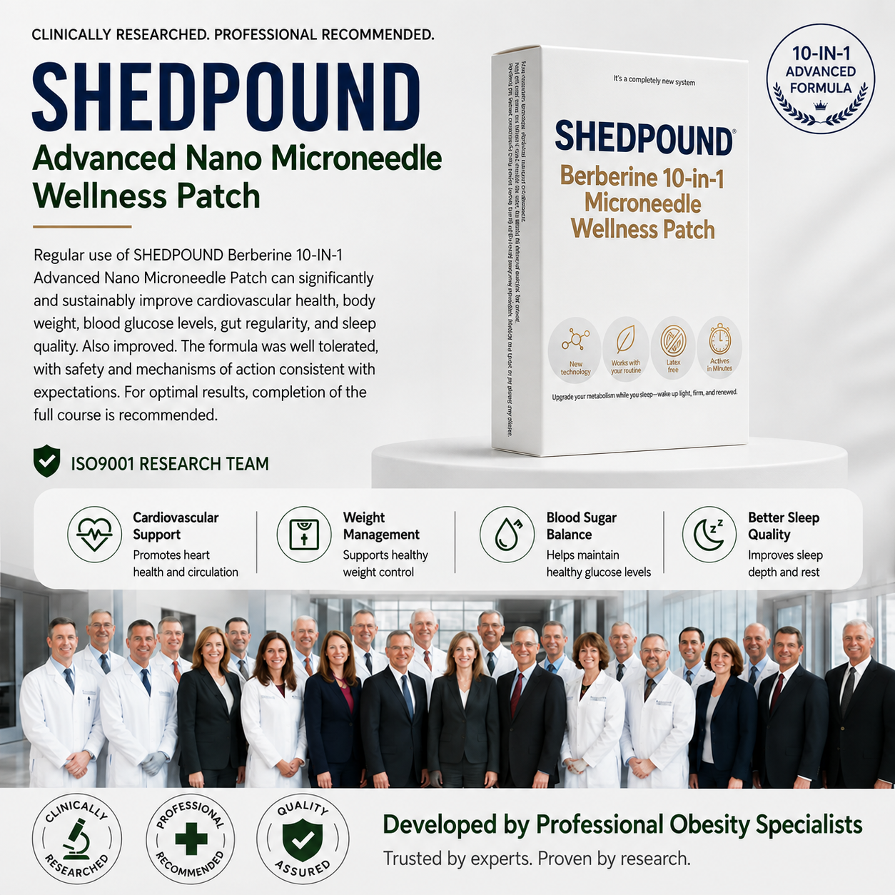 SHEDPOUND Advanced Nano Microneedle Wellness Patch